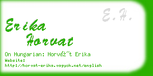 erika horvat business card